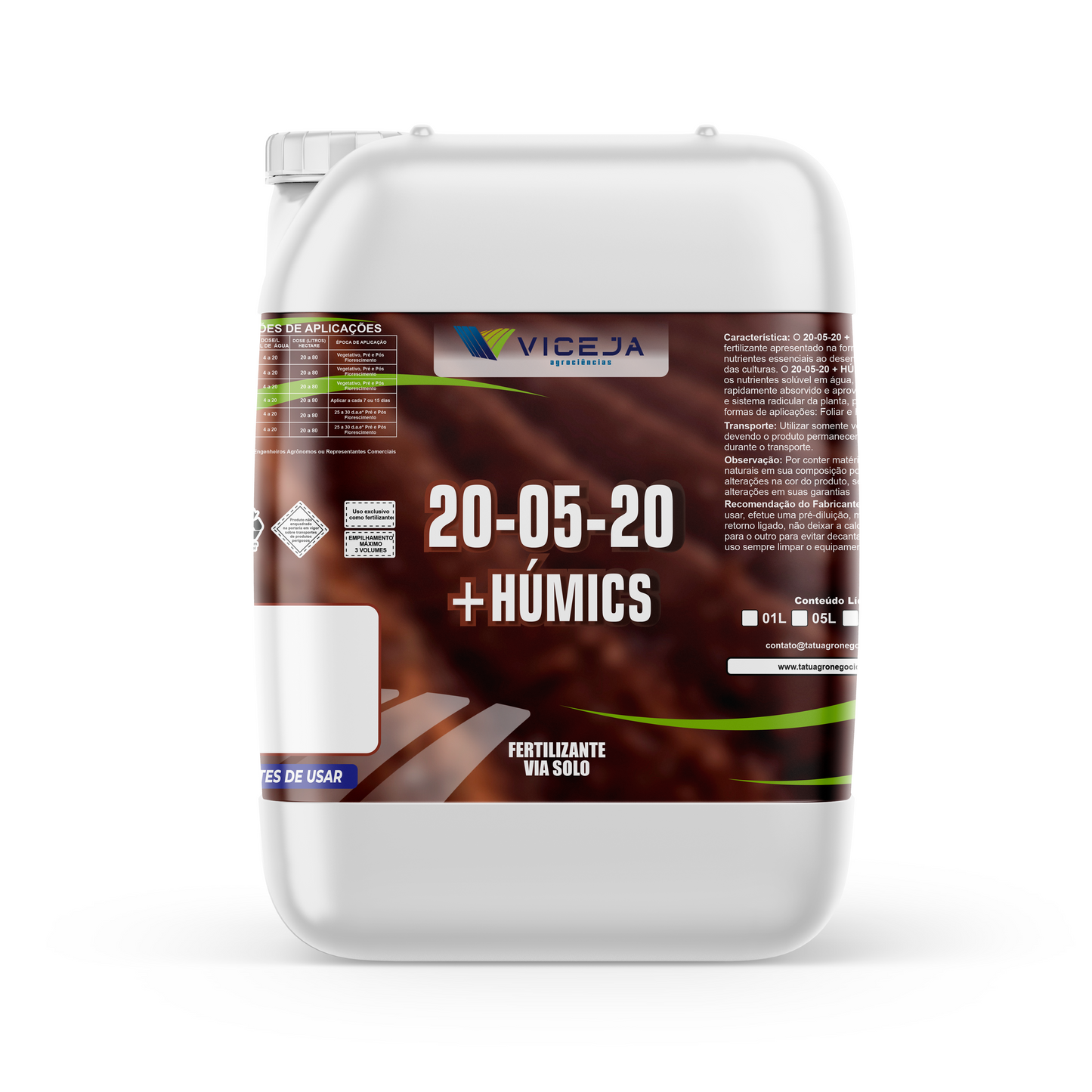 NPK 20-05-20 + HÚMICS - Crescimento e Qualidade de Frutos Otimizados