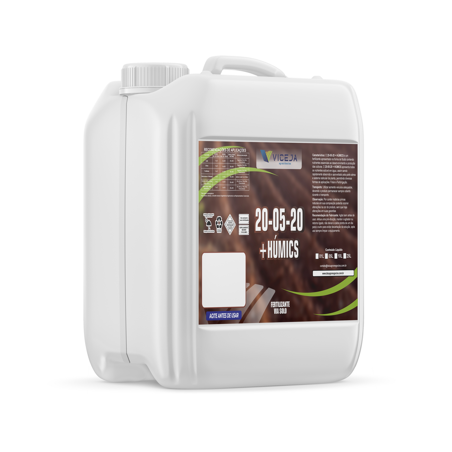 NPK 20-05-20 + HÚMICS - Crescimento e Qualidade de Frutos Otimizados