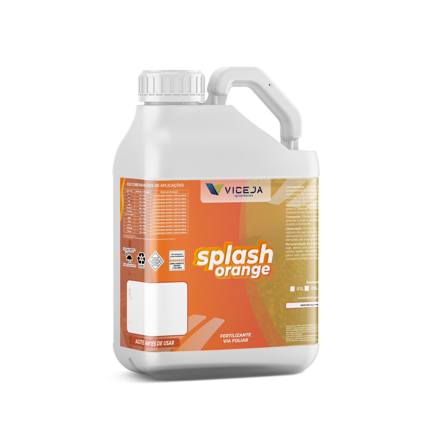 SPLASH ORANGE – Óleo De Laranja Adjuvante Multifuncional